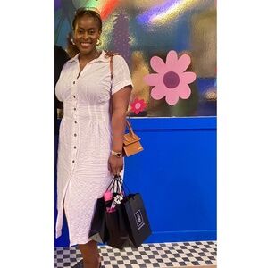 White H&M Button-down dress